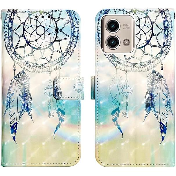 Case for Motorola Moto G Stylus 2023 5G, 3D Wallet Case PU Leather with[Card Holder][Kickstand][Wrist Strap][Magnetic Closure] Shockproof Flip for