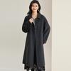 Double Sided Woolen Coat for Women, Autumn and Winter Design, Simple Lapel Long Jacket, Daily Commuting