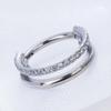 G23 16G Titan CZ Reihe Conch Nasenring Knorpel Hoop Daith Tragus Helix Lappen Ohrring Gelenkiges Segment Clicker Piercing Zirkon