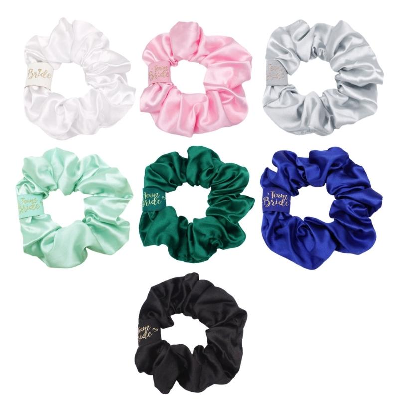 Bridesmaid Hair Tie Hair Scrunchies Ponytail Holder Wedding Party Accessories Bridesmaid Scrunchies Proms Gifts