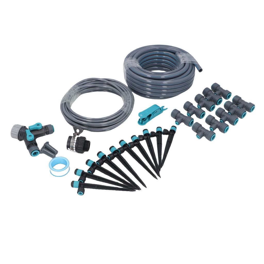 Drip Irrigation Kit 10m Hose Adjustable Spray Nozzle Plant Watering System for Lawn Garden