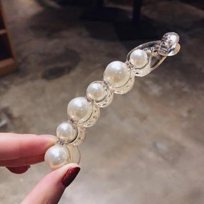 Mno Half-up Hairpin Pearl Straight Hairpin Long Hair Upright