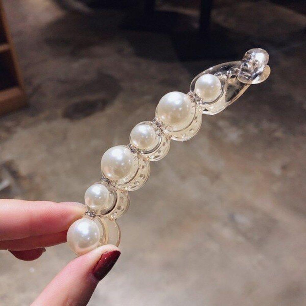 

Mno half-up hairpin pearl straight hairpin long hair upright