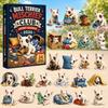 Generic Dog Christmas Advent Calendar 24 Days Cute Puppy Figurine Countdown Blind Box Holiday Home Desktop Decoration Gift