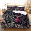 3D Digital Printed Bedding Set, Black Skull Head Series Bedding Cover, Pillowcase, Duvet Cover, AU240 * 270, Extra Large Home Decoration