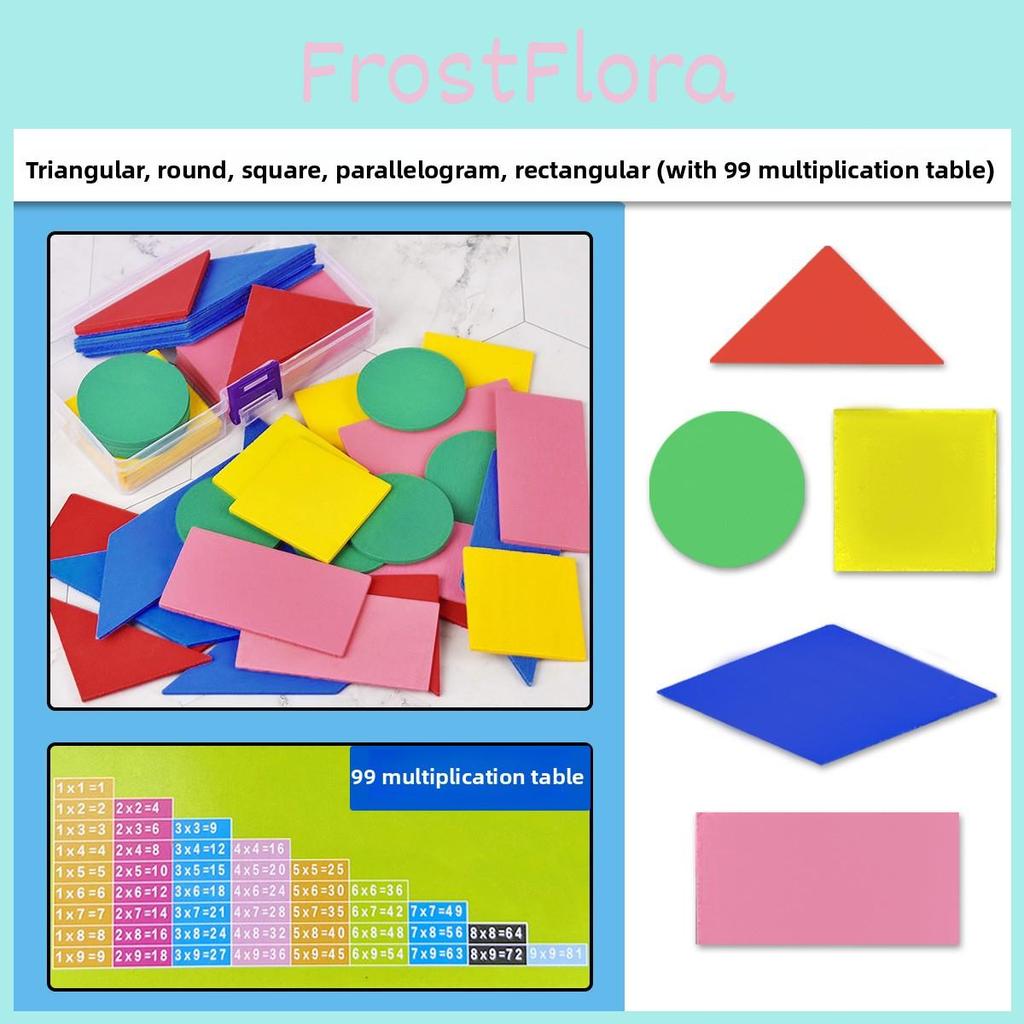 Shapes Geometry Math Wooden Educational Toy Set For Kids Primary Learning School