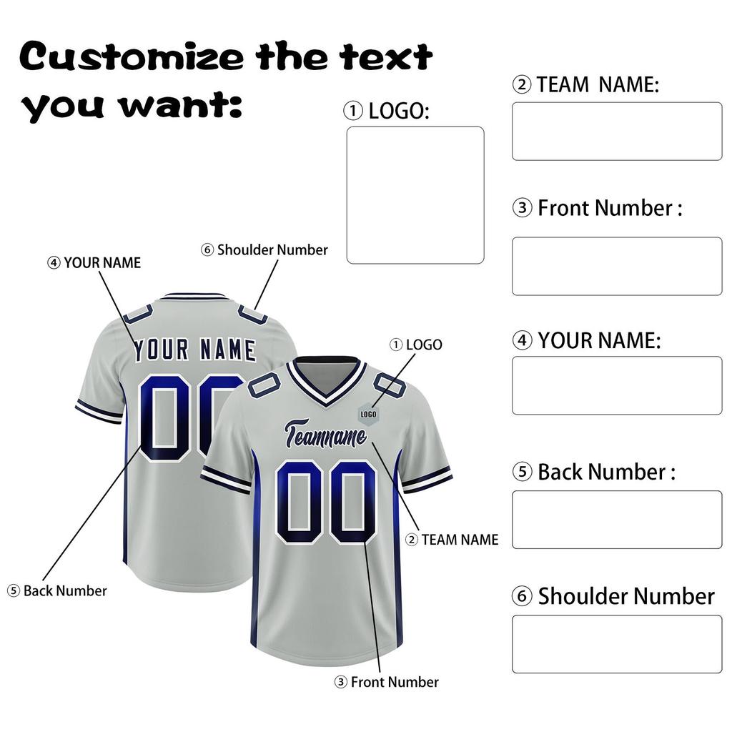 Custom Football Jerseys Personalized Printed Team Name & Number Sports Uniform For Men Women Youth