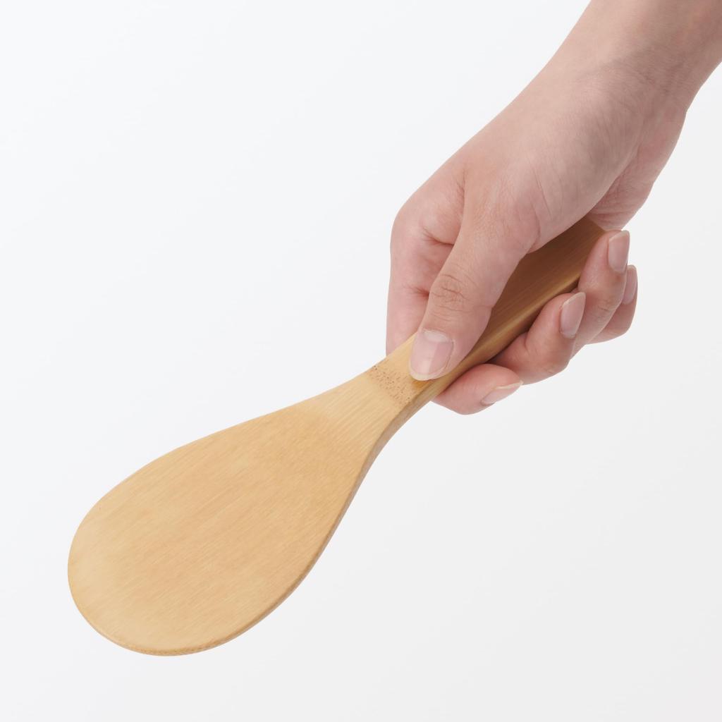 MUJI Smoked Bamboo Scoop with MCD62A3A Letters, Natural,