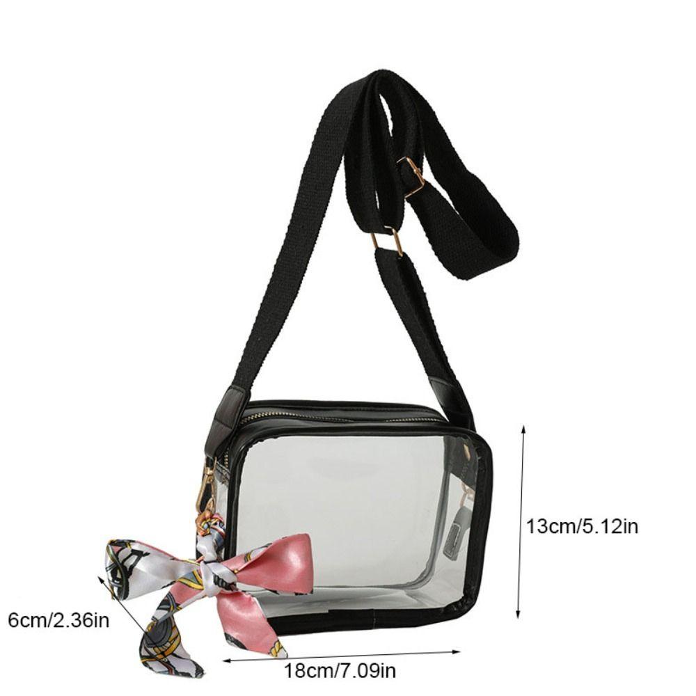 Clear Transparent Jelly Crossbody Bag Storage Bag Transparent Handbag PVC Shoulder Bag  Outdoor