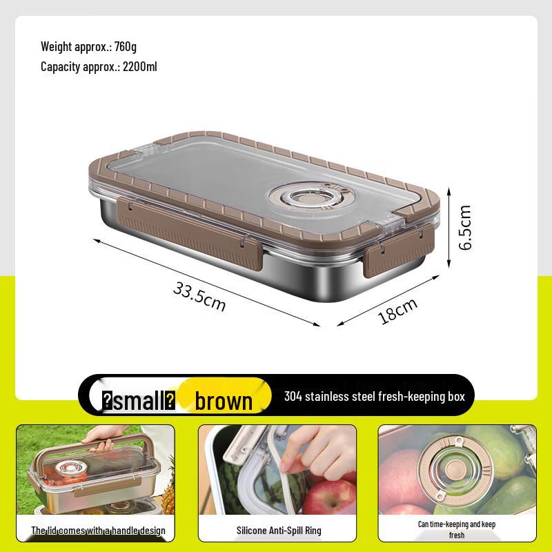 

304 Stainless Steel Handle Portable Food Storage Box