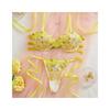 Exclusive Lace Chrysanthemum Embroidery Lingerie: Hollow Out Bra & Thong Set