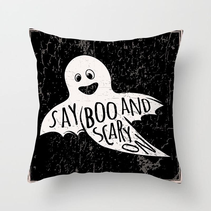 New Halloween Series Peach Leather Velvet Pillowcase Festive Decoration Home Sofa Pillow Cushion Cover