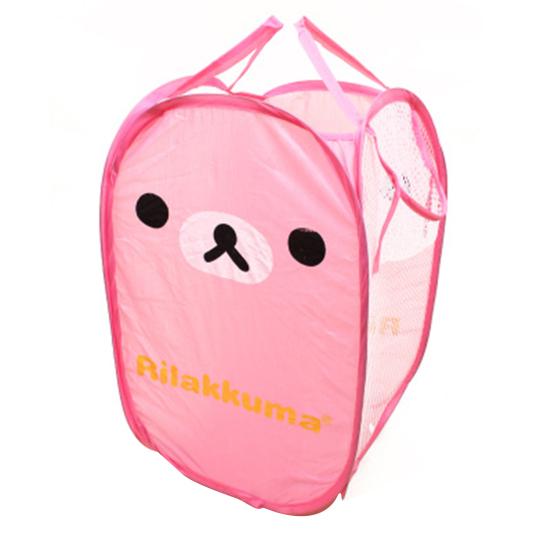 Foldable Laundry Basket Freestanding Reusable Cartoon Animal Design Clothes Storage Bag Household Supplies