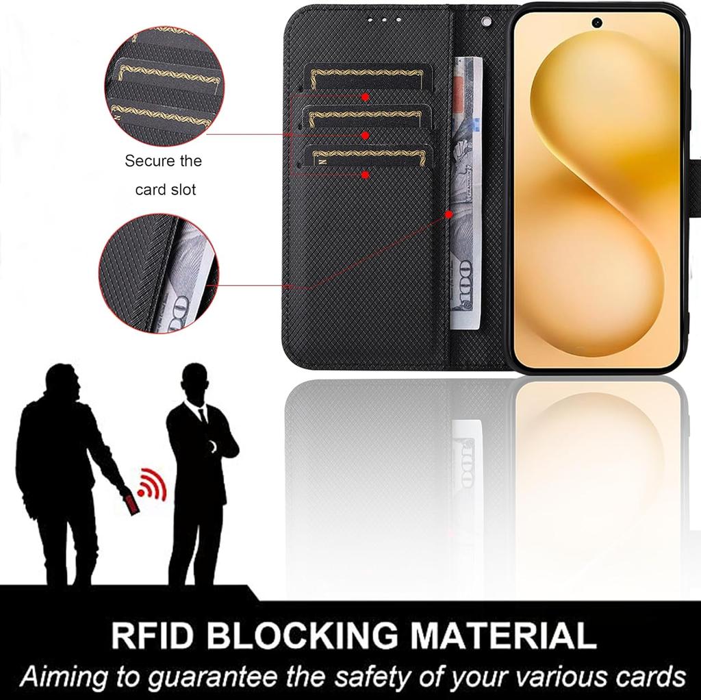 Plain Leather Flip Wallet Case For Vivo X200 FE 5G Magnetic Book Cover Holder Capa Coque Fundas Shell