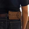 TOURBON Genuine Leather Smartphone Smartphone Belt Holster for Slim Waist Pouch with Belt Loop Case, Men,