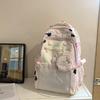 Capacity Large Backpack With Grid And Cartoon Dog Cat Print Design Daily For