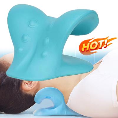 Neck Shoulder Stretcher Relaxer Cervical Chiropractic Traction Device Massage Pillow for Pain Relief Cervical Spine Alignment