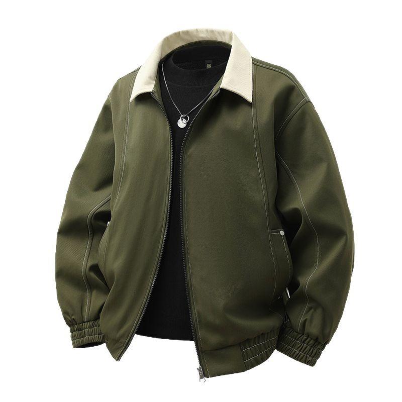 Spring and Autumn Young Men's Lapel Casual Top Lapel Jacket Jacket