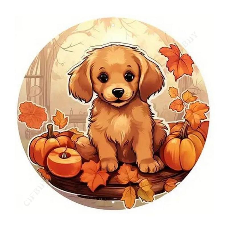 Dog Metal Poster Sign, Vintage Wall Decor 20x20cm