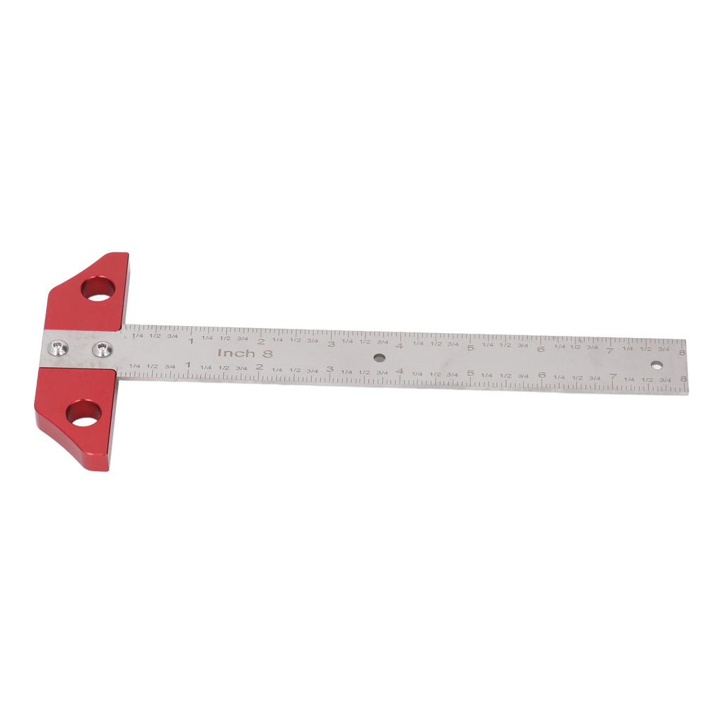 T-Winkel 8 Zoll Zeichnen Metall Holzbearbeitung Layout Messen Anreißnadel Metrische Imperiale Skala für