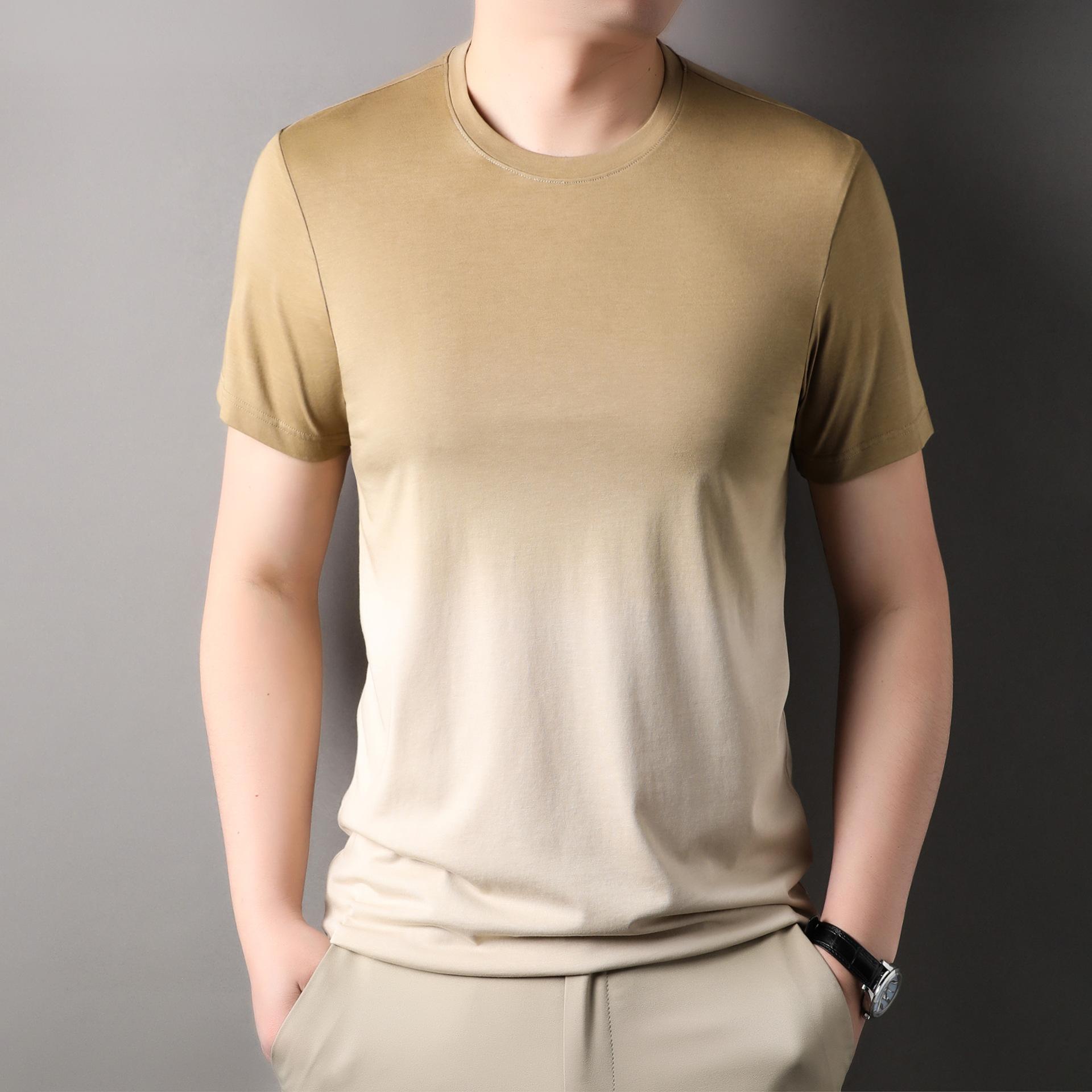 

Весенняя новая мужская повседневная простая мягкая футболка с круглым вырезом и короткими рукавами для мужчин молодого и среднего возраста 4XL жёлтый