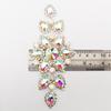 1Pc Crystal Ab Sew On Rhinestones Applique Gold / Silver Bottom Flatback Clear Sewing For Wedding Hat Bag