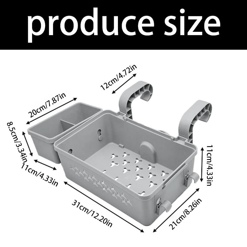 Pool Edges Hook Storage Basket Poolside Storage Rack with Drainage for Toy Goggles Phones Drinks Towels Pool Storage