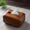 1PC Tissue Box For Office Desks And Living Room Decoration Boxex 18.5*13*9cm Walnut Wood Tissue Box Paper Holders Accessories