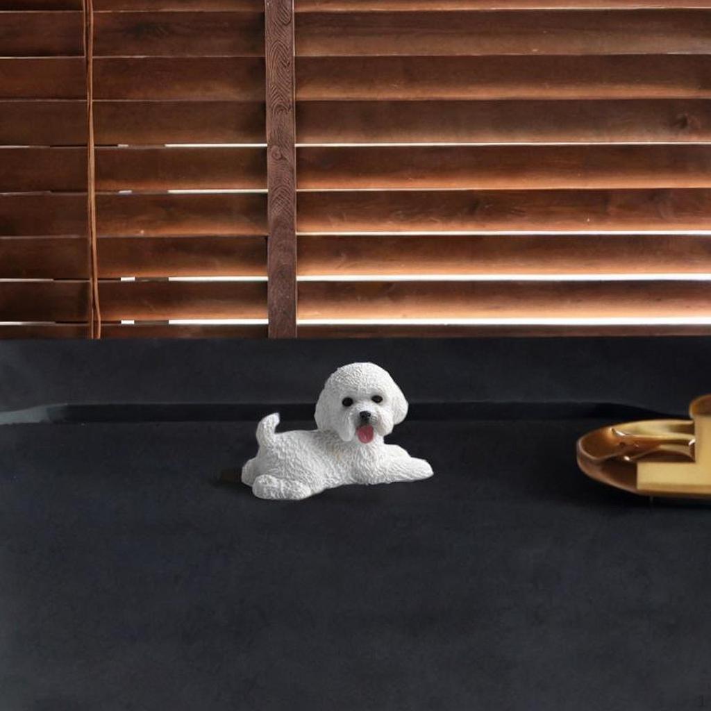 Köpek Minyatür Figürin Araba Gösterge Paneli Dekorasyonu Sanat El Sanatları Reçine Yaratıcı Masaüstü Süsü için