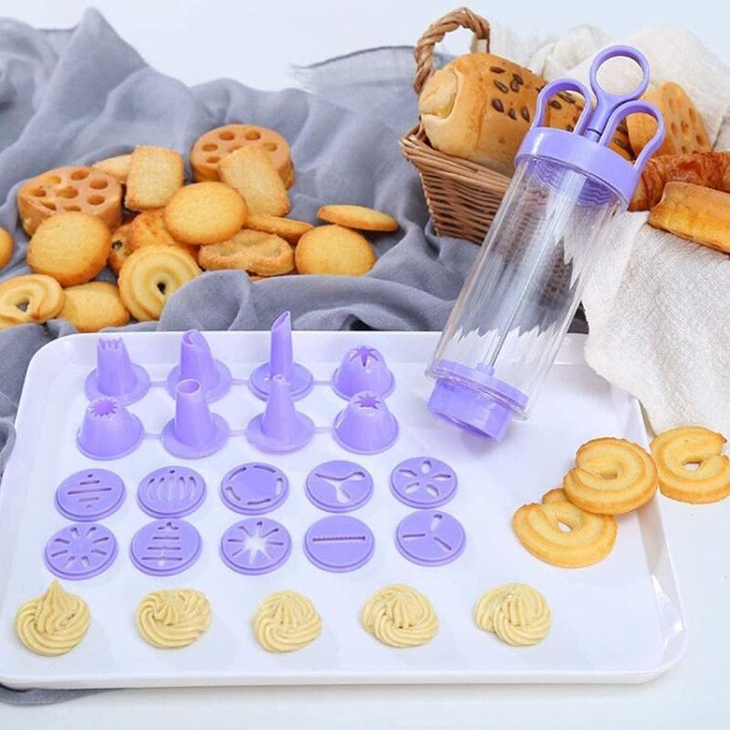 1Pc Transparent baking tool, cream cookie cake piping gun, portable and easy DIY safe and odor-free