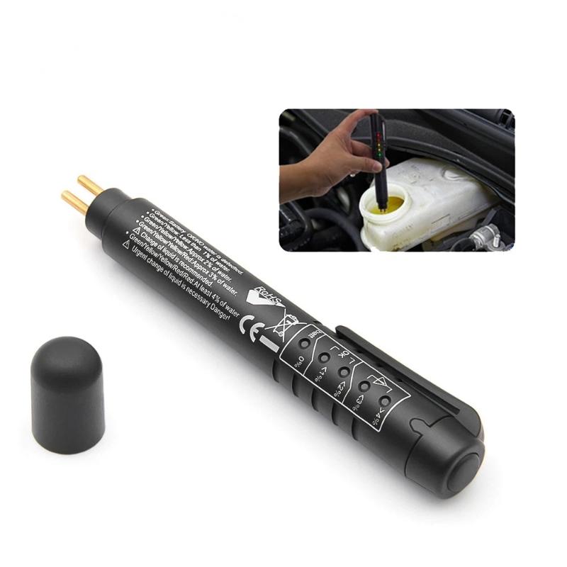 Brake Fluid Tester Pen Universal LED Indicator Tool for Car Motorcycle DOT3 DOT4 DOT5.1 Brake Oil Safety Testing