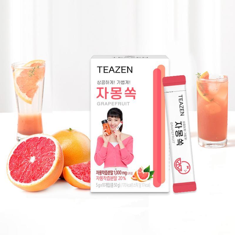 Teazen Grapefruit Sok Powder Tea 5g x 30 Sticks / Korean Tea, Healthy Tea, Korean Tea Powder, Kfood, Authentic Korean Food