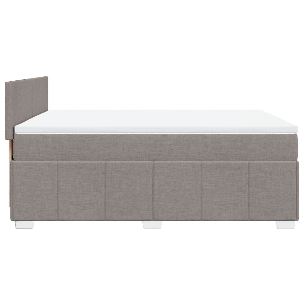 Vidaxl Letto Continentale Con Materasso, Taupe, Tessuto, 140X200 Cm