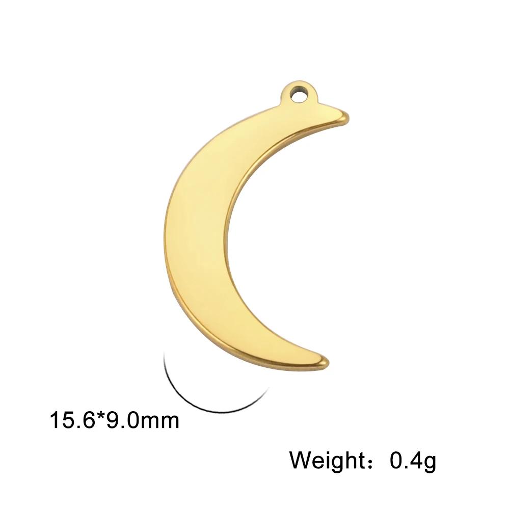 5 Stück/Los DIY Anhänger für Ohrring Halskette Armband Musikbaum Mond Stern Edelstahl Anhänger für Schmuckherstellung Zubehör