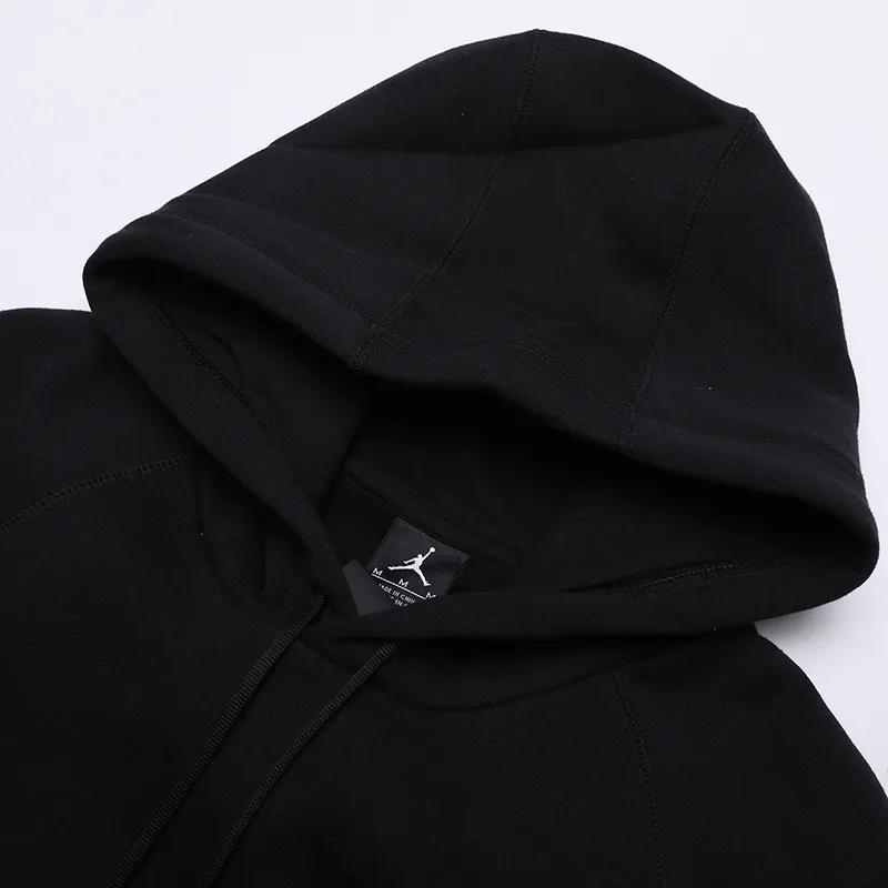 Jordan Sweatshirts Men's Black Hooded Moderate Regular (Unisex) Sweatshirts AQ1209 010