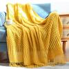 Atmungsaktive nordische Strickdecke Hautfreundliche Nickerchen-Decke Universelle Sofa-Karodecke Hotel