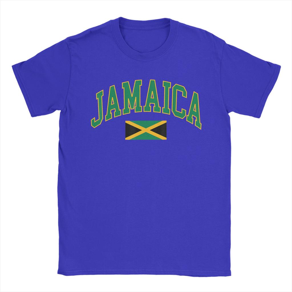 Jamaica Flag Jamaican Pure Cotton T Shirt For Men Summer Y2K Retro TShirts O Neck Hipster Tees Big Size Loose Tops