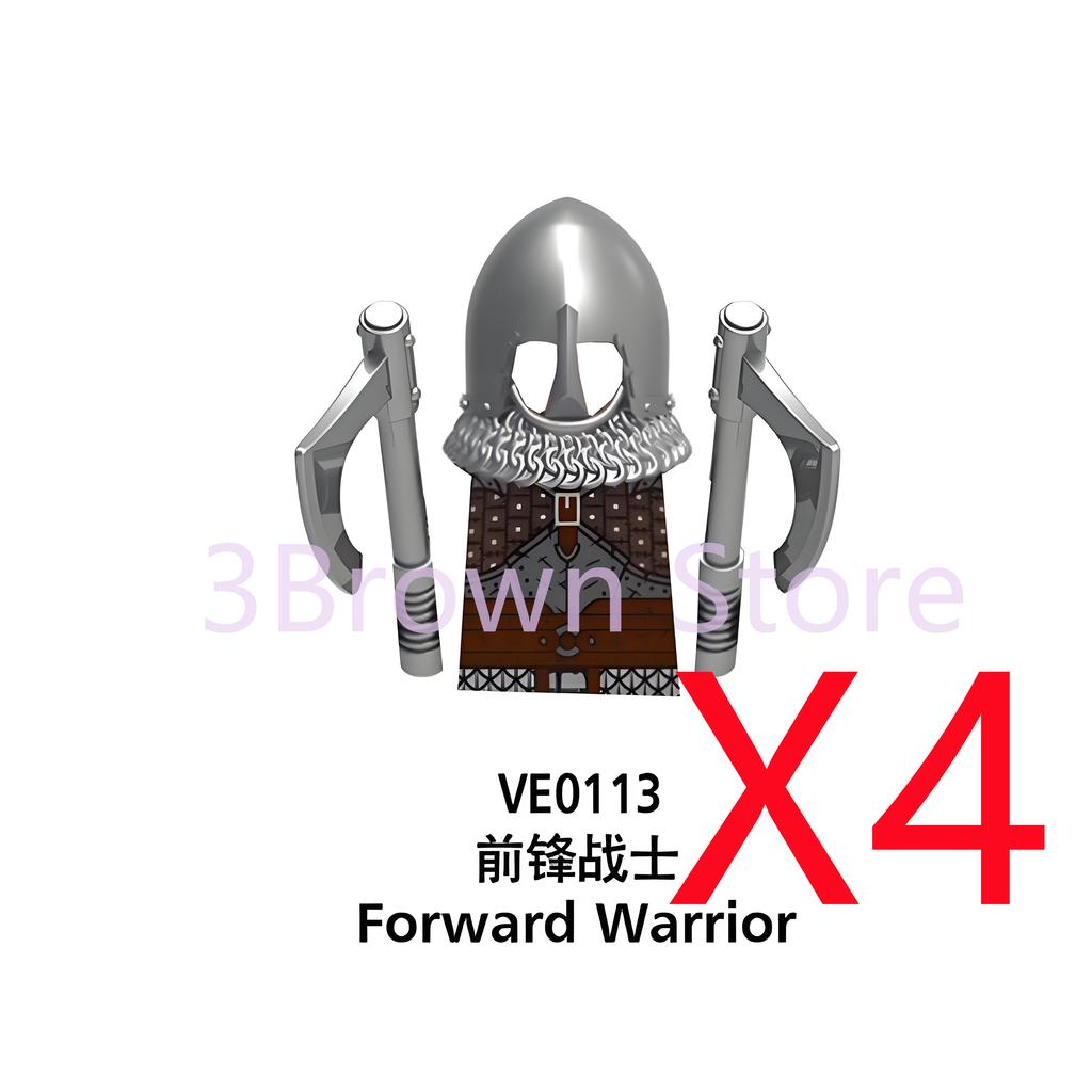 MOC Medieval Building Blocks Castle Knights Army Soldiers Warrior Accessories Warhorse Helmets Shields Armor Toy Gifts S036 DIY