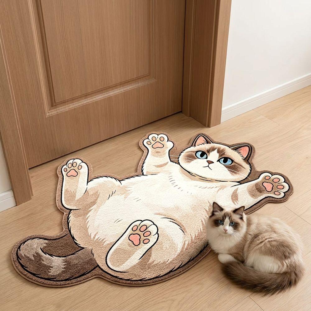 Anti-fouling Home Decor Carpet Non-Slip Cartoon Carpet Cute Cat-Shaped Area Rug  Living Rooms