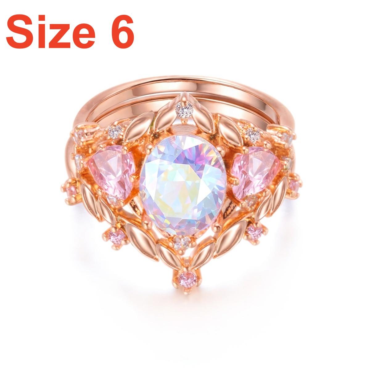 

Minimalist Brass Inlaid Oval CZ Zircon Couple Rings For Women Men Elegant Pink Zircon Matching Finger Ring Lover Wedding Zircon