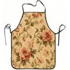 1pc Vintage Floral Peony Print Apron, Durable and Easy To Clean, Adjustable Waistband, Polyester Material, for Kitchen Cooking, Gardening, Orchard Pic