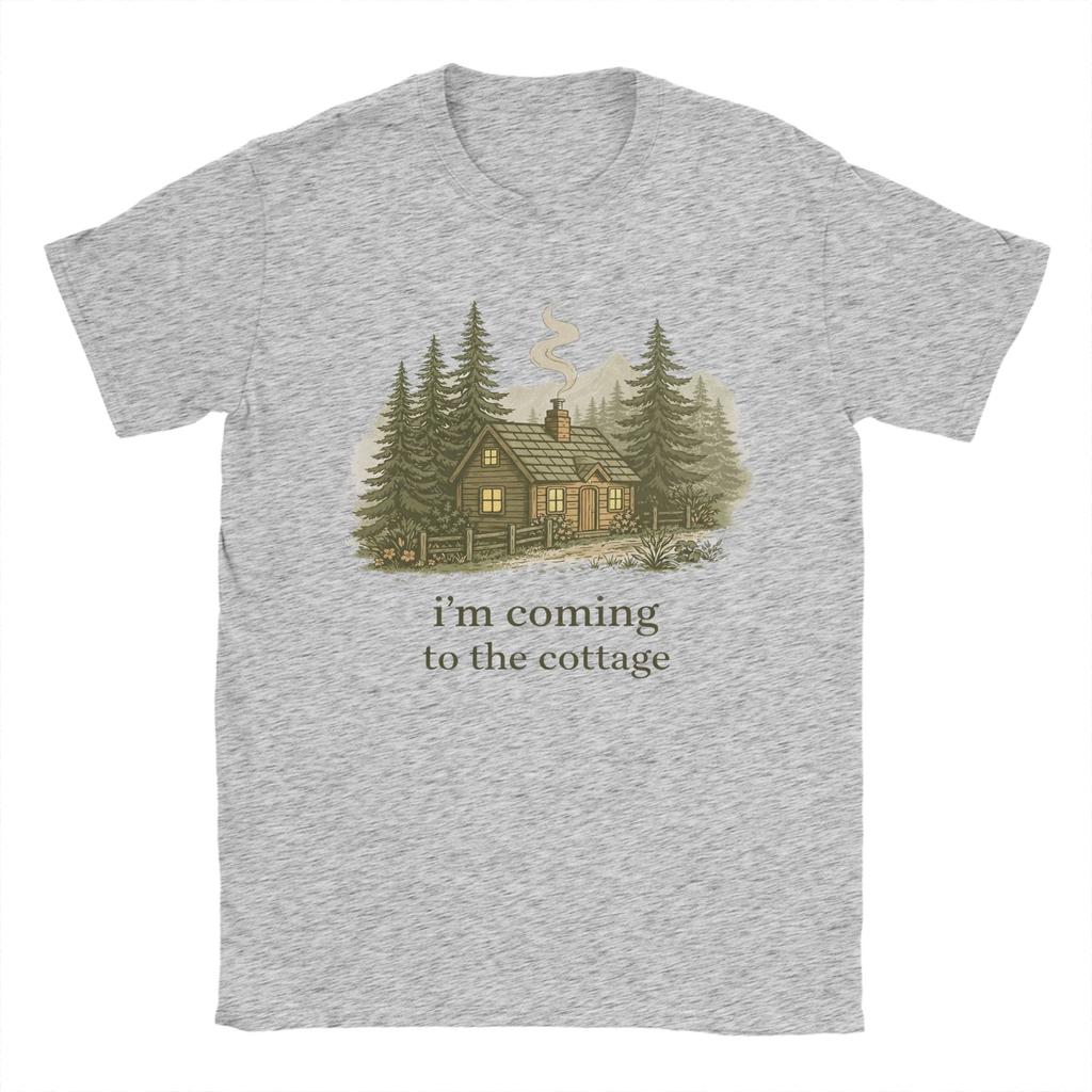 Im Coming To The Cottage Cozy Minimal TShirt Summer Pure Cotton TShirts For Unisexs Casual Tshirt Short Sleeve Vintage Tops