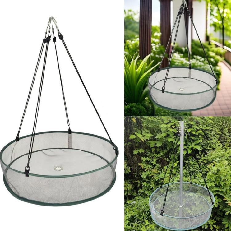 Detachable Bird Feeder Debris Collector Heavy Duty Fiberglass Mesh Simple Hanging Feeder Platform Food Catcher Tray