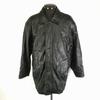 Creation Cube Lamb Leather Quilted Leather Coat Outer Men M Black Full-Zip Inner Pocket