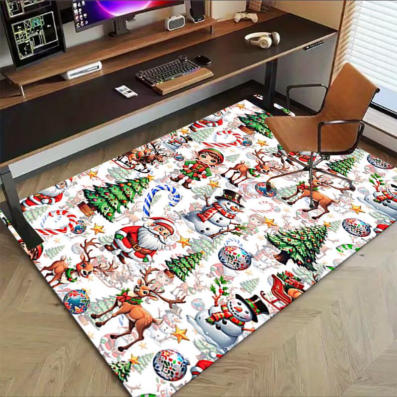 1PC Christmas, festive Extra Large Non Slip Floor carpet, Office, family, bedroom, Studio Large Area Rug Indoor Rugs, Vibrant Colors