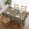 Leopard Print Tablecloth Beige Brown African Cheetah Safari Wild Nature Animal Skin Table Cover