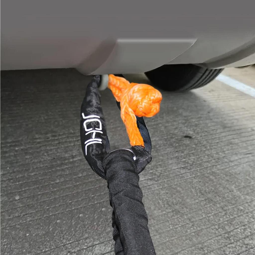 Soft Shackle Synthetic Road Recovery Rope 1/2' X 23 Inch 56000LBS Breaking Strength Tow Shackles For Sailing SUV Off Road Towing ATV Recovery 2 Pack