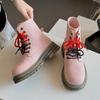 Fashion New British Style Boots Women Shoes Autumn New Casual Lace-up Women's High Top Boots Non-slip Thick Sole Outdoor Hiking Boots