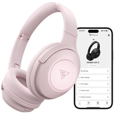 DOQAUS LIFE5 Kabellose Bluetooth-Kopfhörer, bis zu 70 Stunden kontinuierliche Wiedergabe, 3 EQ, kabelgebunden und kabellos, AAC-kompatibel, leichte, schlanke Edition, 5.3,