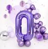 Balon Foliowy Cyfra 0 Fioletowy 100Cm